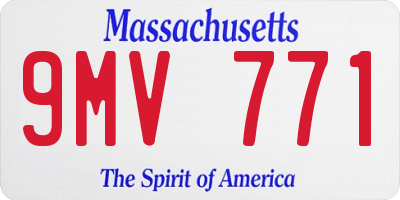 MA license plate 9MV771