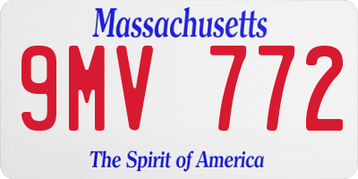 MA license plate 9MV772