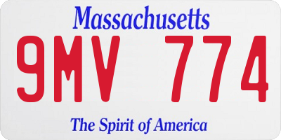 MA license plate 9MV774