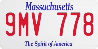 MA license plate 9MV778