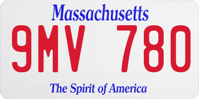 MA license plate 9MV780