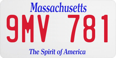 MA license plate 9MV781