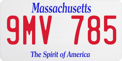 MA license plate 9MV785
