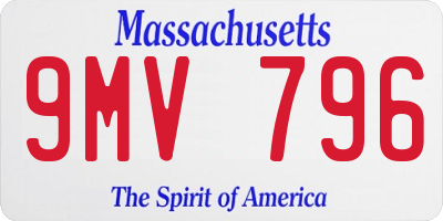 MA license plate 9MV796