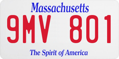 MA license plate 9MV801