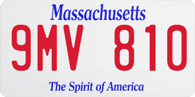 MA license plate 9MV810