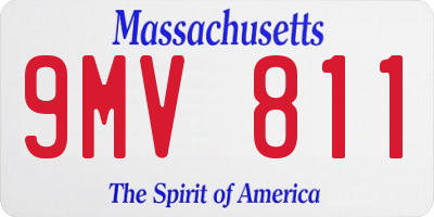 MA license plate 9MV811