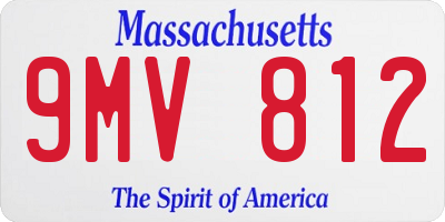 MA license plate 9MV812