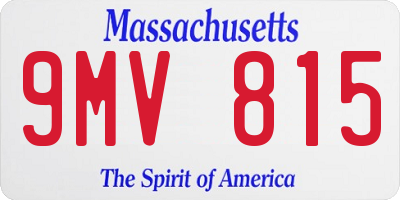 MA license plate 9MV815