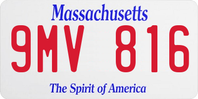 MA license plate 9MV816