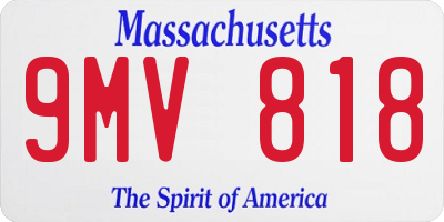 MA license plate 9MV818