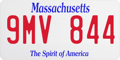 MA license plate 9MV844