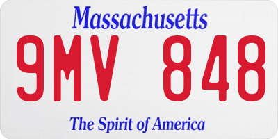 MA license plate 9MV848