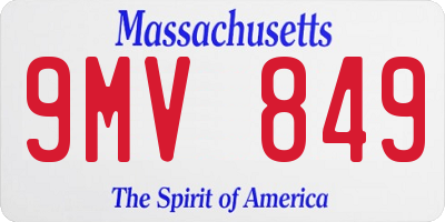 MA license plate 9MV849