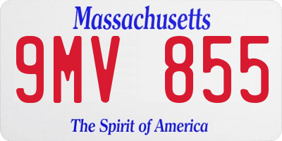 MA license plate 9MV855