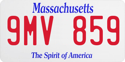 MA license plate 9MV859