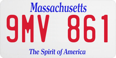 MA license plate 9MV861