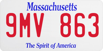 MA license plate 9MV863