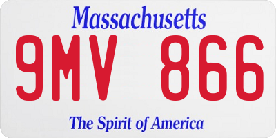 MA license plate 9MV866