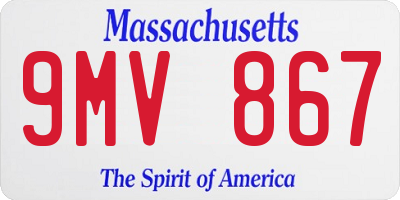 MA license plate 9MV867
