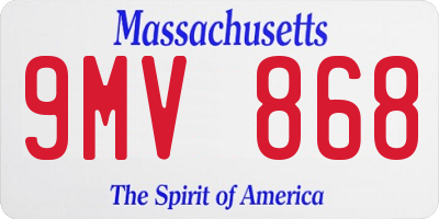 MA license plate 9MV868