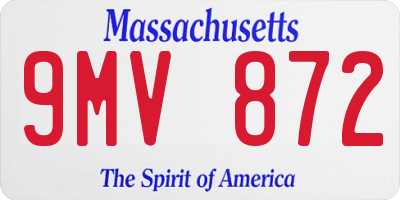 MA license plate 9MV872