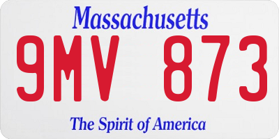 MA license plate 9MV873