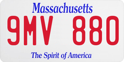 MA license plate 9MV880