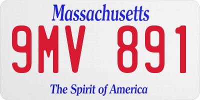 MA license plate 9MV891