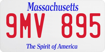 MA license plate 9MV895