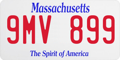 MA license plate 9MV899