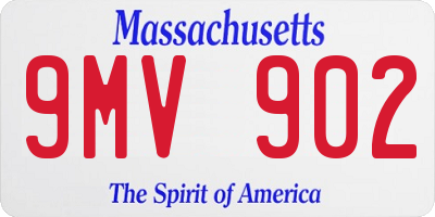 MA license plate 9MV902