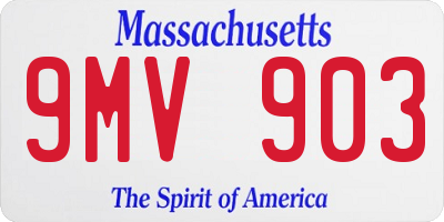 MA license plate 9MV903