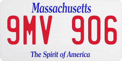 MA license plate 9MV906