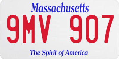 MA license plate 9MV907