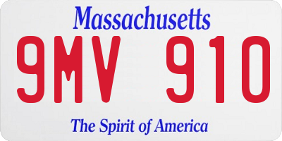 MA license plate 9MV910