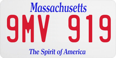 MA license plate 9MV919