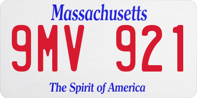 MA license plate 9MV921