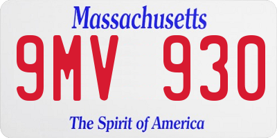 MA license plate 9MV930