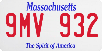 MA license plate 9MV932
