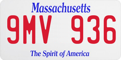 MA license plate 9MV936