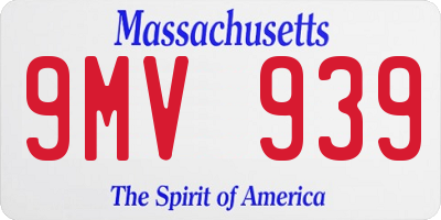 MA license plate 9MV939
