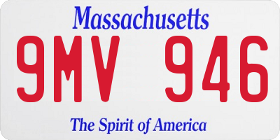MA license plate 9MV946