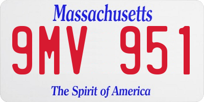 MA license plate 9MV951