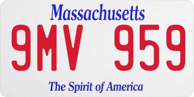 MA license plate 9MV959
