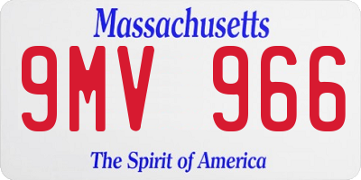 MA license plate 9MV966