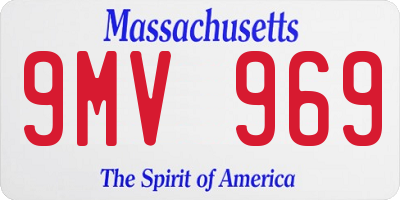 MA license plate 9MV969