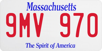MA license plate 9MV970