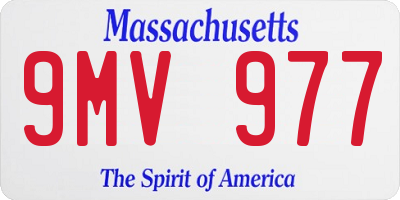 MA license plate 9MV977