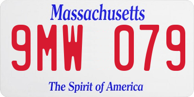 MA license plate 9MW079